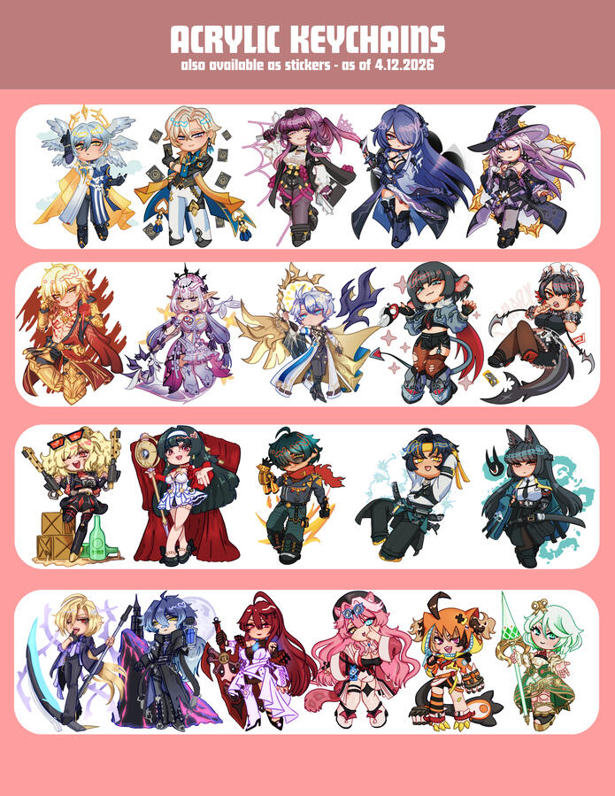 Acrylic Keychains/Stickers